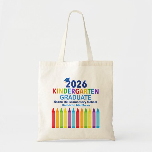 2026 Kindergarten Graduate Cute Custom Graduation Tote Bag (Voorkant)
