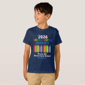 2026 Kindergarten Graduate Personalized Blue Kids T-shirt (Voorkant volledig)