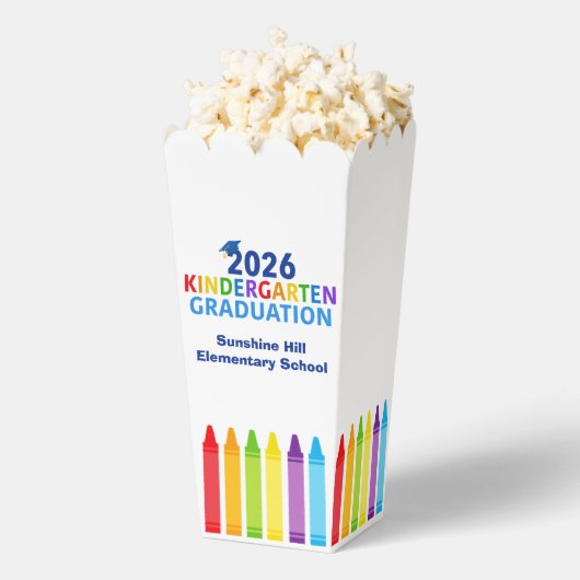 2026 Kindergarten Graduation Custom Party Popcorn Bedankdoosjes (Popped)