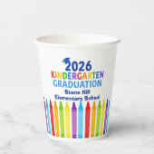 2026 Kindergarten Graduation Custom School Party Papieren Bekers (Achterkant)