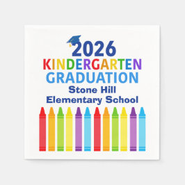 2026 Kindergarten Graduation Custom School Party Servet