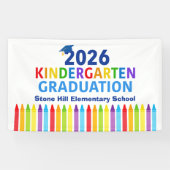 2026 Kindergarten Graduation Elementary School Spandoek (Horizontaal)