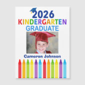 2026 Kindergarten Graduation Photo Magnetic Card (Voorkant)