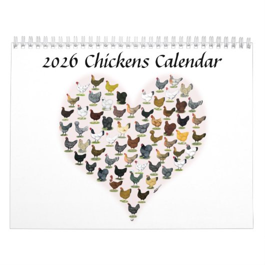 2026 Kippenkalender Kalender (Hoes)