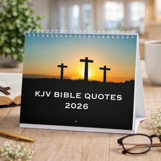 2026 KJV Bijbel Schrift Drie Kruizen Kerk Kalender