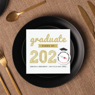 2026 Klas Glanzend Gouden Schets Afstudeerfeest Pa Servet