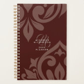 2026 Klassieke Damast Chic Typografie Monogram Planner (Voorkant)