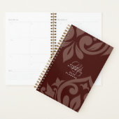2026 Klassieke Damast Chic Typografie Monogram Planner (Display)