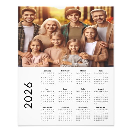 2026 Klassieke Volbloed Kalender Foto Afdruk (Voorkant)