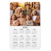 2026 Klassieke Volbloed Kalender met Foto Magneet (Verticaal)