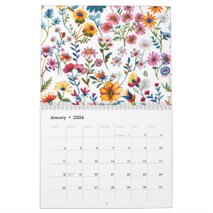 2026 Klassieke Wilde Bloemen Agenda Kalender