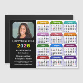 2026 Kleurenkalender US Feestdagen Corporate Magne (Voorkant / Achterkant)