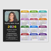 2026 Kleurenkalender US Feestdagen Corporate Magne (Voorkant)