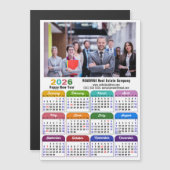 2026 Kleurenkalender US Feestdagen Corporate Magne (Voorkant / Achterkant)