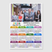 2026 Kleurenkalender US Feestdagen Corporate Magne (Voorkant)