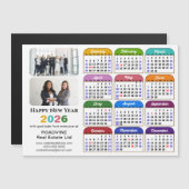 2026 Kleurenkalender US Feestdagen Corporate Magne (Voorkant / Achterkant)