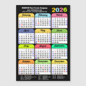 2026 Kleurenkalender US Feestdagen Corporate Magne (Voorkant)