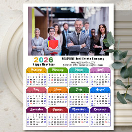 2026 Kleurenkalender US Feestdagen Corporate Magne