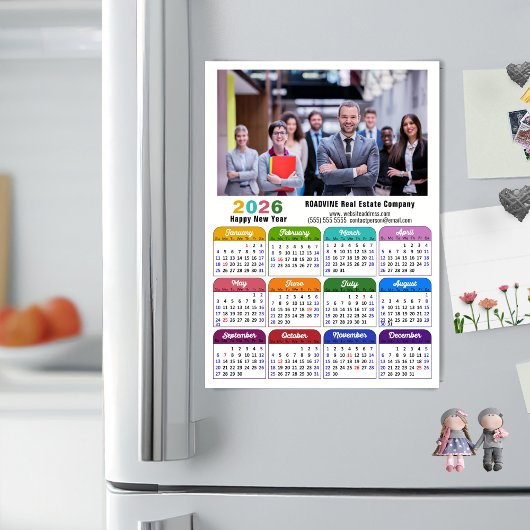 2026 Kleurenkalender US Feestdagen Corporate Magne