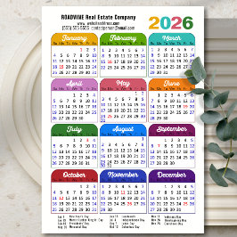 2026 Kleurenkalender US Feestdagen Corporate Magne