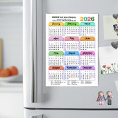 2026 Kleurenkalender US Feestdagen Corporate Magne