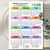 2026 Kleurenkalender US Feestdagen Corporate Magne