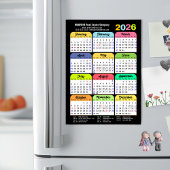 2026 Kleurenkalender US Feestdagen Corporate Magne