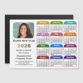 2026 Kleurenkalender US Feestdagen Corporate Magne (Voorkant / Achterkant)