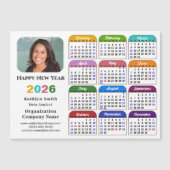 2026 Kleurenkalender US Feestdagen Corporate Magne (Voorkant)