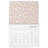 2026 Kleurrijk Pastel Patroon Illustratie Agenda Kalender (Jan 2027)