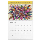 2026 Kleurrijke Bloemen Kalender (Feb 2027)