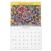 2026 Kleurrijke Bloemkalender Kalender (Mar 2027)