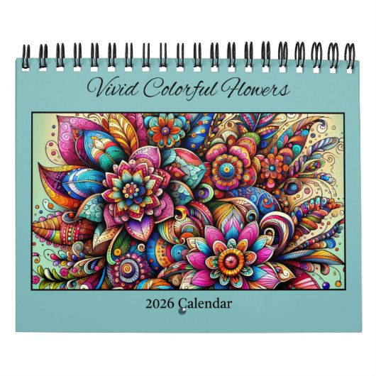 2026 Kleurrijke Bloemkalender Kalender (Hoes)