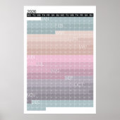 2026 Kleurrijke Kalender Verticale Jaar Planner Poster (Voorkant)