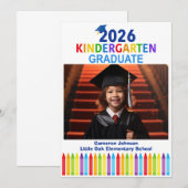 2026 Kleuterschool Aangepaste Kinderen Foto Afstud Aankondiging (Voorkant / Achterkant)