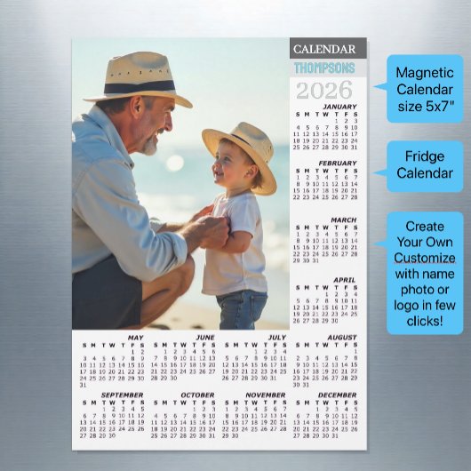2026 Koelkast Fotokalender / Familie