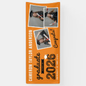 2026 Korte Schets 3 Foto Collage Afstudeerfeest Spandoek (Verticaal)