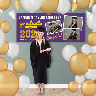 2026 Krachtige Schets 3 Foto Collage Afstudeerfees Spandoek