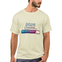 2026 Laden… – Futuristisch Neon Nieuwjaars T-Shirt