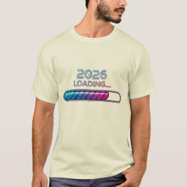 2026 Laden… – Futuristisch Neon Nieuwjaars T-Shirt