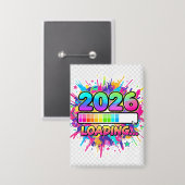 2026 Laden... Voortgangs Balk Sticker Button (Voorkant / Achterkant)