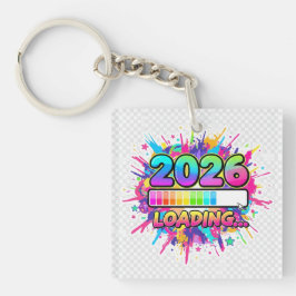 2026 Laden... Voortgangs Balk Sticker Sleutelhanger