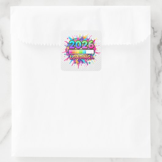 2026 Laden... Voortgangsbalk Sticker (Tas)