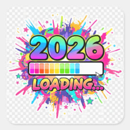 2026 Laden... Voortgangsbalk Sticker
