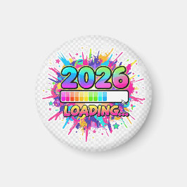 2026 Laden... Voortgangsbalk Sticker Magneet