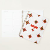 2026 Ladybug Red, White, Green Spiral Planner (Display)