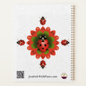 2026 Ladybug Red, White, Green Spiral Planner (Achterkant)