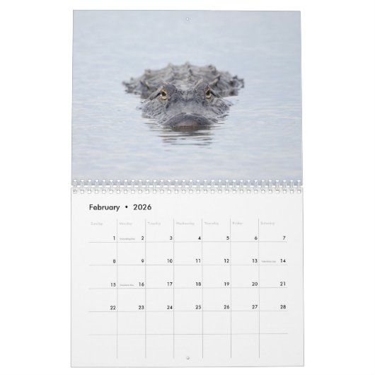 2026 Lake Apoka Wildlife in Florida Kalender (Feb 2026)