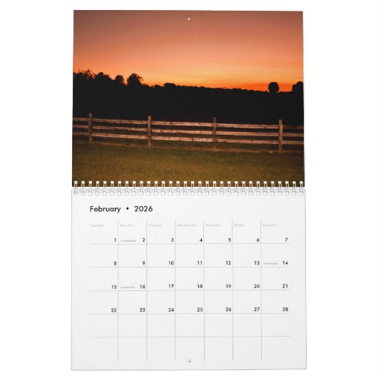 2026 Landschap - Kalender (Feb 2026)