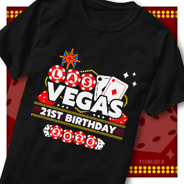 2026 Las Vegas 21e Verjaardagsfeest Vakantietrip T-shirt